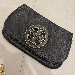 Tory Burch Black leather clutch
